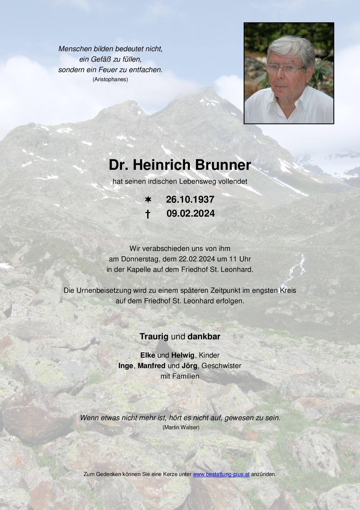 Dr. Heinrich Brunner